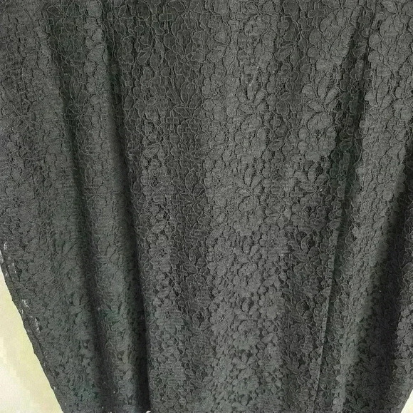 Lane Bryant Black Lace Cocktail Dress 3/4 Sleeve Plus Size 22 - Picture 9 of 11